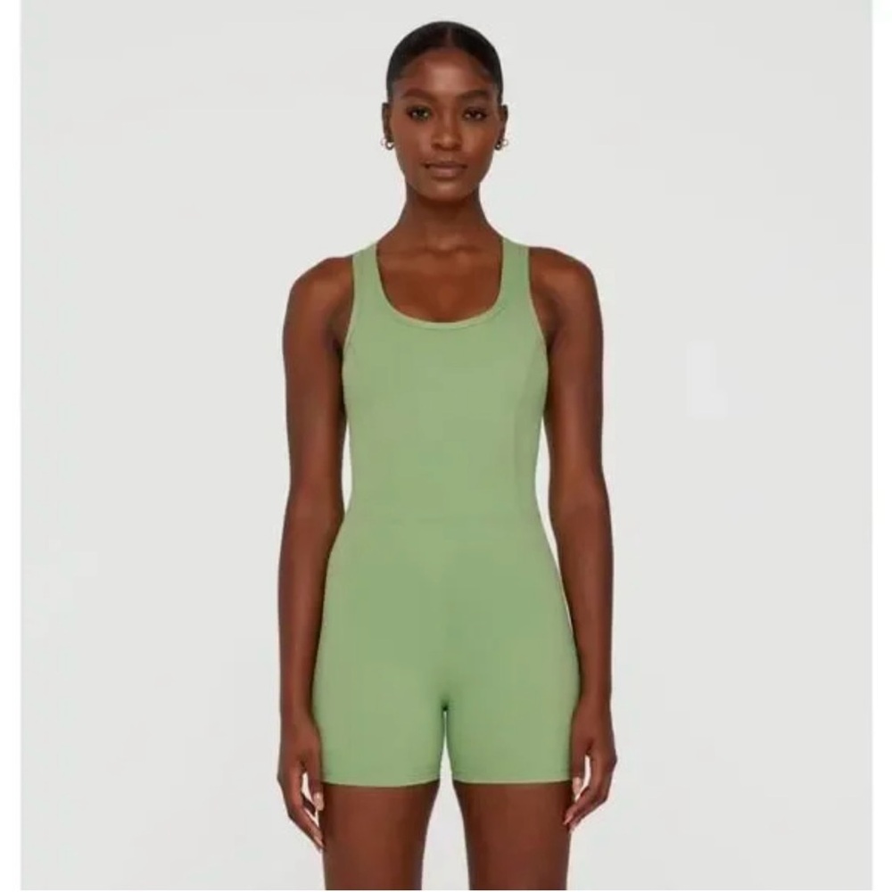 SET Active Green Sportbody Jumpsuit Romper Playsuit - Size Small